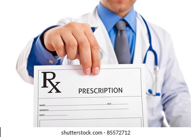 Doctor Holding Prescription Paper