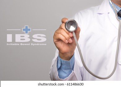 Doctor Holding A Stethoscope And Word 