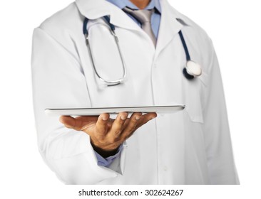Doctor Holding Tablet, Closeup
