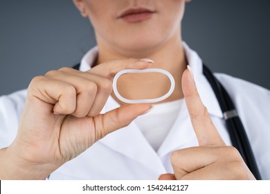 Doctor Holding Vaginal Ring For Contraceptive Use