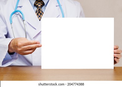 Doctor Holding A White Board