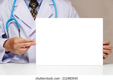 Doctor Holding A White Board