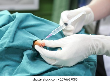 Doctor Inject Anesthetic Drug Patient Arm Stock Photo 1076629085 ...