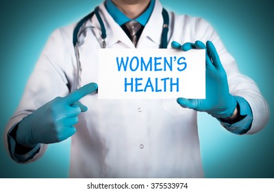 Doctor Keeps A Card With The Name Of The Diagnosis - Womens Health. Selective Focus. Medical Concept.