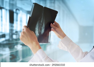 Doctor with Mammography - Shutterstock ID 292061510