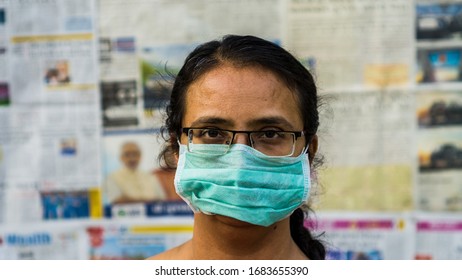 Doctor With Mask Saying No To Corona Virus. Stay Safe Stay Home. Vadodara, Gujarat/ India- March 24 2020