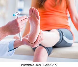 Doctor Neurologist Examining Female Patient