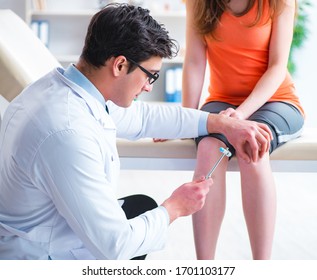 Doctor Neurologist Examining Female Patient