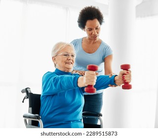 Doctor or nurse or physiotherapist caregiver exercise with senior woman at clinic or nursing home, person with chronic health condition, people with disability, person with paraplegia - Powered by Shutterstock