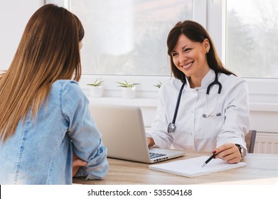 Doctor and patient discussing