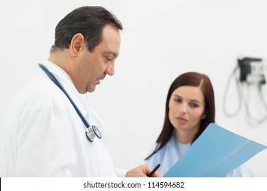 Doctor Patient Talking Examination Room Stock Photo 114594682 ...