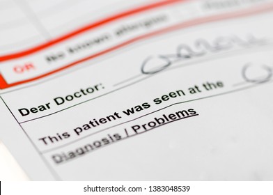 Doctor Referral Letter To Refer A Patient To A Hospital Consultant