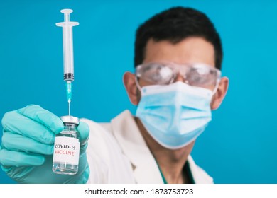 Doctor Or Scientist With Coronavirus Vaccine