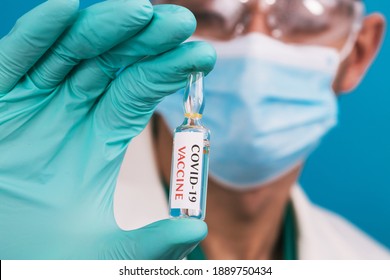 Doctor Or Scientist With Coronavirus Vaccine