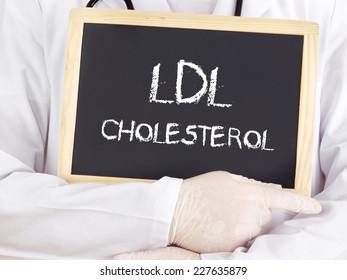 Doctor shows information: LDL cholesterol
