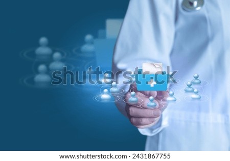 The doctor shows the system for electronic processing of patient data.
