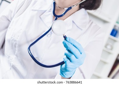doctor with stethoscope - Shutterstock ID 763886641