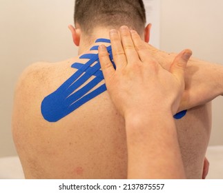 Doctor Sticks Tape On Patients Back Stock Photo 2137875557 | Shutterstock