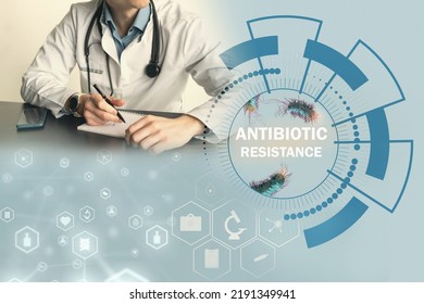 Doctor Studying Antibiotic Resistant Bacteria, Resistance, Bacteriology, Infections, 3d Illustration