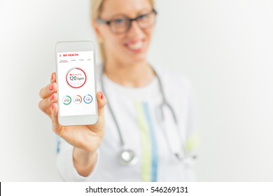 Doctor Suggesting To Use Health App