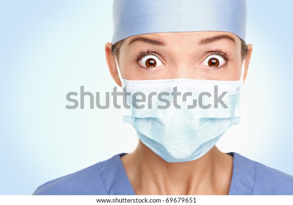 Doctor Surgeon Shocked Funny Woman Closeup Stock Photo 69679651 Doctor Surgeon Shocked Funny Woman Closeup Stock Photo 69679651