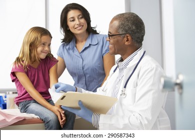 Doctor In Surgery Examining Young Girl - Powered by Shutterstock