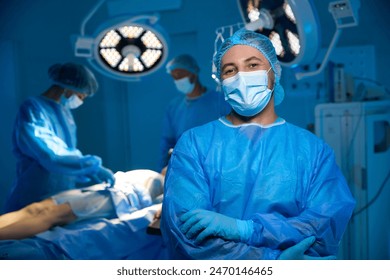 Doctor in surgical uniform in operation theater during operation - Powered by Shutterstock