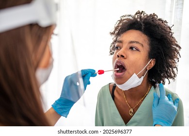 Doctor Taking Pcr Test Nasopharyngeal Culture Stock Photo 2025696377 