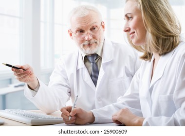 A Doctor Teaches A Student