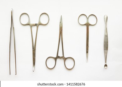 Doctor Tools Curettage Crampsforceps Scissors On Stock Photo 1411582676 