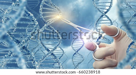 Doctor touched medical clamp a DNA molecule.