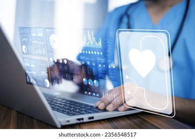 Doctor using computer backup data on Cloud Computer technology and storage online for computer, computer backup storage data Internet technology backup online document, backup data concept - Powered by Shutterstock - Get 15% off with code: PIKWIZARD15