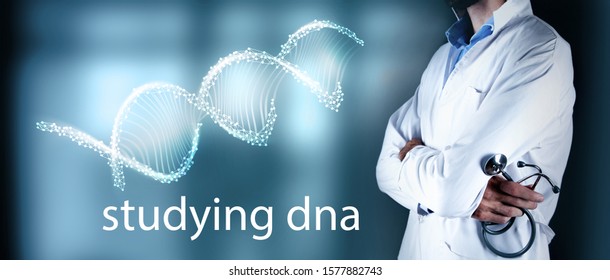 Doctor using digital molecule interface 