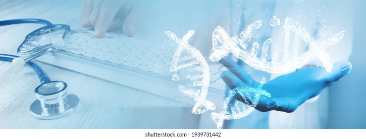 Doctor using digital molecule interface 3D illustracion  - Powered by Shutterstock - Get 15% off with code: PIKWIZARD15