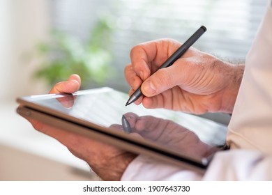 Doctor Using Digital Pen Online Health Care