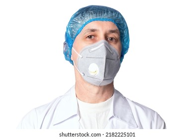 Doctor Wearing Medical Respirator Uniform On Stock Photo 2182225101 ...