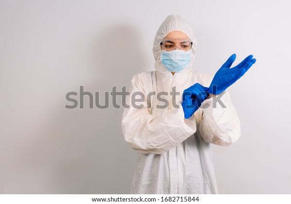 Doctor Wearing Personal Protective Equipment Including Stock Photo ...