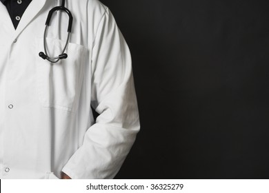 Doctor In White Coat With Stethoscope