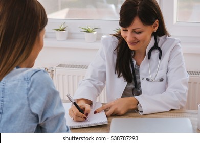 Doctor Writing A Medical Prescription.