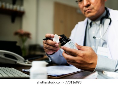 Doctor Is Writing A Prescription