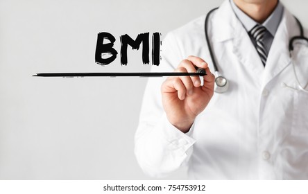 Doctor Writing Word BMI With Marker, Medical Concept
