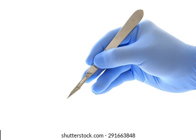 Doctor's Hand Holding A Scalpel