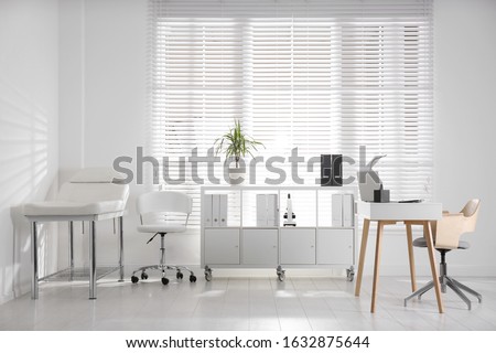Doctor's office interior with modern workplace in clinic