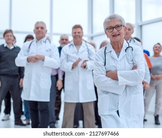 Doctors And Patients Clap Their Hands. Applaud And Enjoy Success