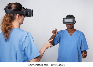 Doctors With VR Simulation Medical Technology