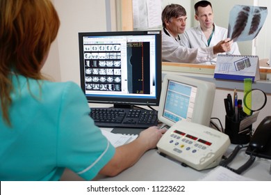 Doctors are working - medicine  background. Shot in a hospital. - Powered by Shutterstock