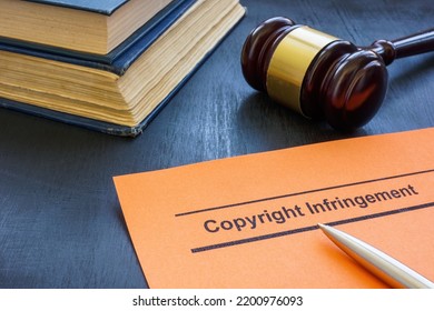 A Document About Copyright Infringement And Gavel.