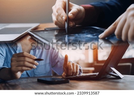 Document Businessman working modern computer Document Management System (DMS), Virtual online documentation database and process automation to efficiently manage files,