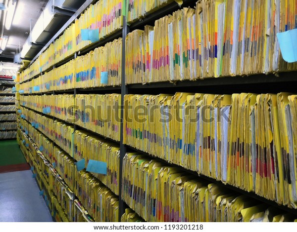 Document Control Room Hospital Important Documentsabstractdata Stock ...