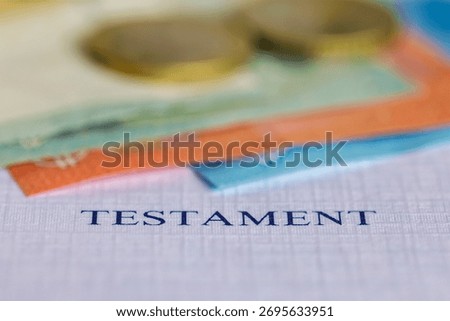 Document with the Dutch text ‘Will’ - concept for last will and testament